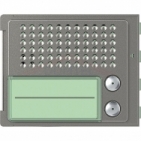 Audio jednotka základní 2-BUS Bticino videotelefony ROBUR kryt modulu elektroniky, 1 sloupec 2 tlačítka, provedení-barva kov
