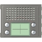 Audio jednotka základní 2-BUS Bticino videotelefony ROBUR kryt modulu elektroniky, 2 sloupce 4 tlačítka, provedení-barva kov